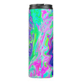 Groovy抽象芸術アクアとネイビーラバスワール タンブラー (裏面)