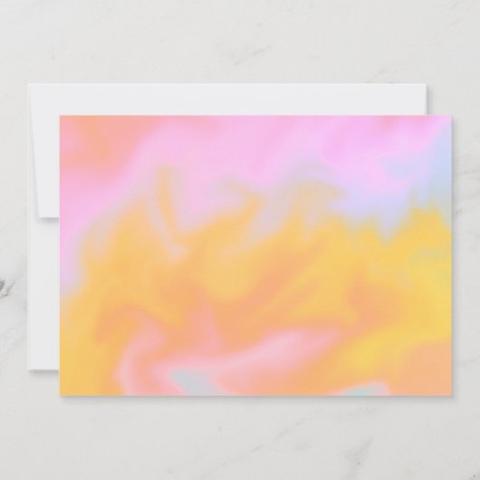 Groovy抽象芸術スクリプト日付の保存招待状 招待状 (裏面)