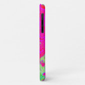 Groovy抽象芸術ティール（緑がかった色）ブルーとレッドスワール Case-Mate iPhoneケース (裏面/左)