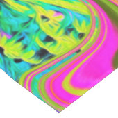 Groovy抽象芸術ピンクとターコイズ旋回 テーブルクロス (アングル)