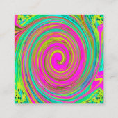 Groovy抽象芸術ピンクとターコイズ旋回 紹介カード (裏面)