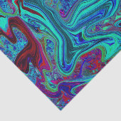 Groovy抽象芸術レトロアートin青と赤 薄葉紙 (詳細)