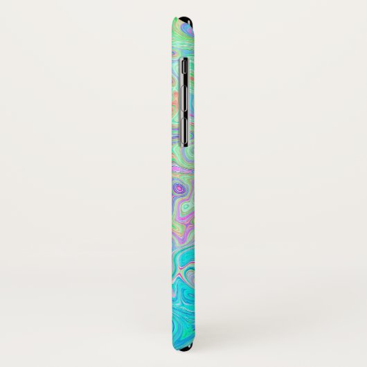 Groovy抽象芸術レトロピンクと緑の渦 Case-Mate iPhoneケース (裏面/左)