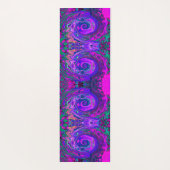 Groovy抽象芸術レトロマゼンタと紫スワール ヨガマット (裏面)