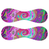 Groovy抽象芸術レトロマゼンタレインボースワール ソフトボール (パネル)