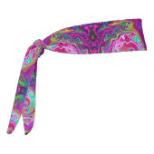 Groovy抽象芸術レトロマゼンタレインボースワール タイヘッドバンド (回転270)
