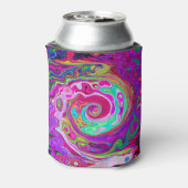 Groovy抽象芸術レトロマゼンタレインボースワール 缶クーラー (缶裏面)