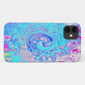 Groovy抽象芸術レトロロビンズエッグブルースワール Case-Mate iPhoneケース (裏面(横))