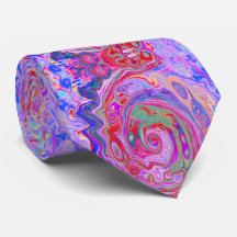 Groovy抽象芸術レトロ赤、紫、ピンクの渦巻き