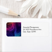 Groovy抽象芸術旋回と円クール ラベル (インサイチュ)