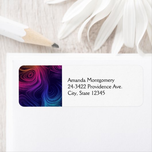 Groovy抽象芸術旋回と円クール ラベル (インサイチュ)