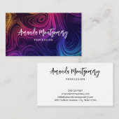 Groovy抽象芸術旋回と円クール 名刺 (正面/裏面)