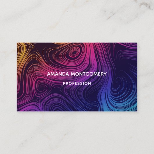 Groovy抽象芸術旋回と円クール 名刺 (正面)