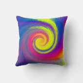 Groovy抽象芸術渦巻き旋回 クッション (裏面)