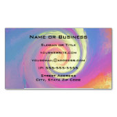 Groovy抽象芸術渦巻き旋回 マグネット名刺 (正面)