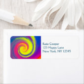 Groovy抽象芸術渦巻き旋回 ラベル (インサイチュ)