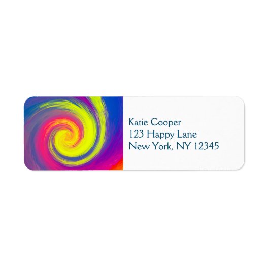 Groovy抽象芸術渦巻き旋回 ラベル (正面)