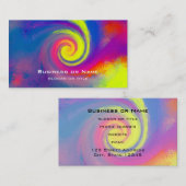 Groovy抽象芸術渦巻き旋回 名刺 (正面/裏面)
