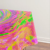 Groovy抽象芸術紫と黄色のレインボースワール テーブルクロス (インサイチュ)