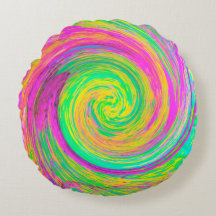 Groovy抽象芸術紫と黄色の液体スワール