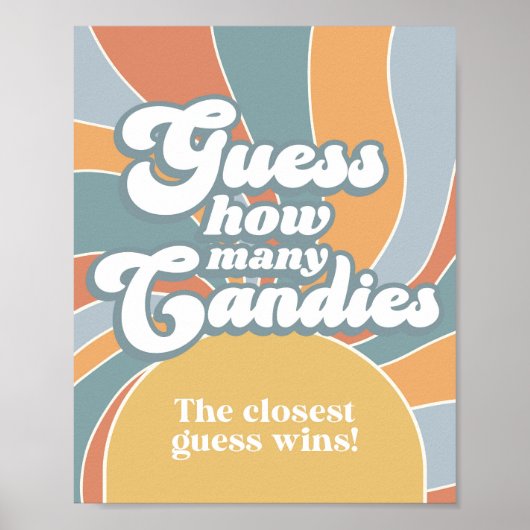 Groovy推測キャンディの数レトロシャワーゲーム ポスター (正面)