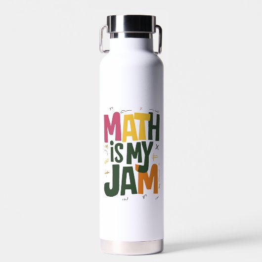 Groovy数学は私のジャム初日新学期 ウォーターボトル (正面)