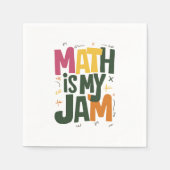 Groovy数学は私のジャム初日新学期 スタンダードカクテルナプキン (正面)