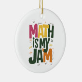 Groovy数学は私のジャム初日新学期 セラミックオーナメント (右)