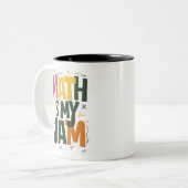 Groovy数学は私のジャム初日新学期 ツートーンマグカップ (正面左)