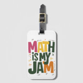 Groovy数学は私のジャム初日新学期 ラゲッジタグ (正面縦)