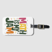 Groovy数学は私のジャム初日新学期 ラゲッジタグ (正面横)