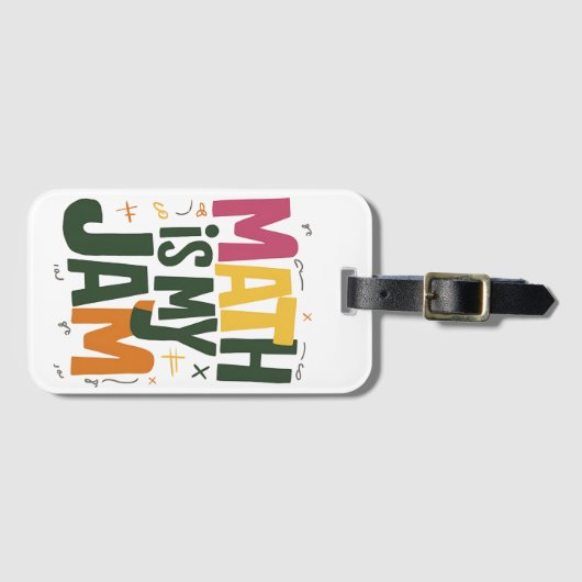 Groovy数学は私のジャム初日新学期 ラゲッジタグ (正面横)