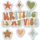 Groovy書's Is My Vibe Sticker, Writer シール (正面)