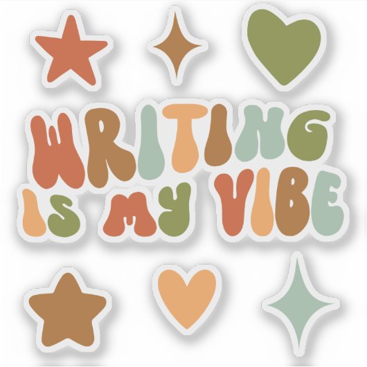 Groovy書's Is My Vibe Sticker, Writer シール (正面)