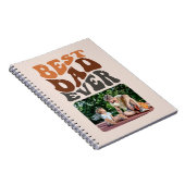 Groovy最高のレトロタイポグラフィとパパのEver写真 ノートブック (右側)