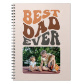 Groovy最高のレトロタイポグラフィとパパのEver写真 ノートブック (正面)