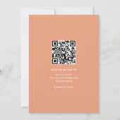 Groovy桃、黄色の花70s写真インスパイア セーブザデート (裏面)