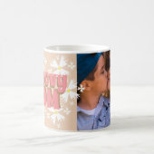 Groovy母の日ママデイジーフォトコーヒーマグ コーヒーマグカップ (中央)