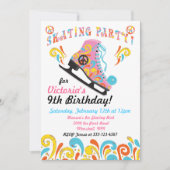 Groovy氷スケートで滑るパーティの招待状 招待状 (正面)