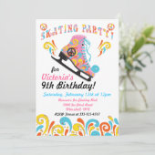 Groovy氷スケートで滑るパーティの招待状 招待状 (スタンド正面)