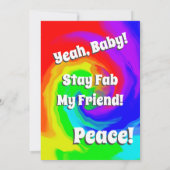 Groovy波の色の良い雰囲気ハッピーバースデー (裏面)