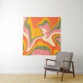 Groovy液状大理石レトロ60sヴィンテージパーティー タペストリー (インサイチュ)