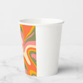 Groovy液状大理石レトロ60sヴィンテージパーティー 紙コップ (左)