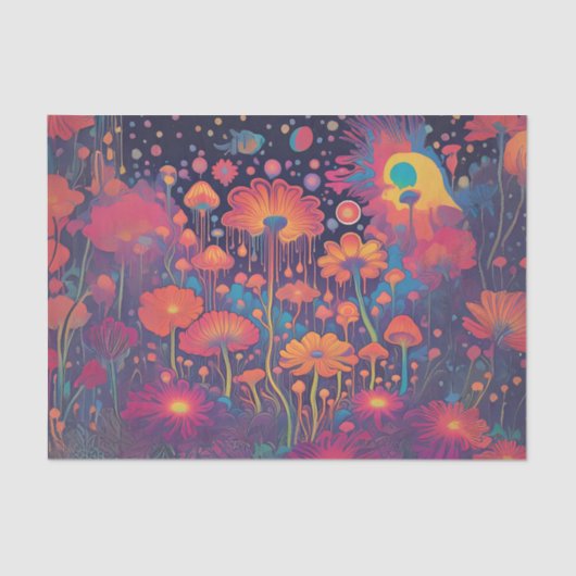 Groovy滴下フラワーデコペティッシュペーパー 薄葉紙 (正面)