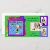 Groovy漫画でカスタマイズ可能なフォトポストカード シーズンカード (正面/裏面)