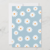 Groovy男の赤ちゃんデイジー70sレトロベビーシャワー 招待状 (裏面)