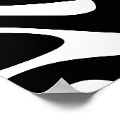 Groovy白と黒のアート、ゼブラインスパイアアート ポスター (角)