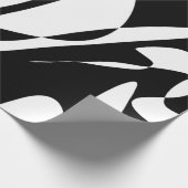 Groovy白黒パターン ラッピングペーパー (角)