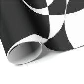 Groovy白黒パターン ラッピングペーパー (ロールコーナー)