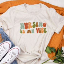 Groovy看護は私のVibe、医療、ナース トライブレンドＴシャツ